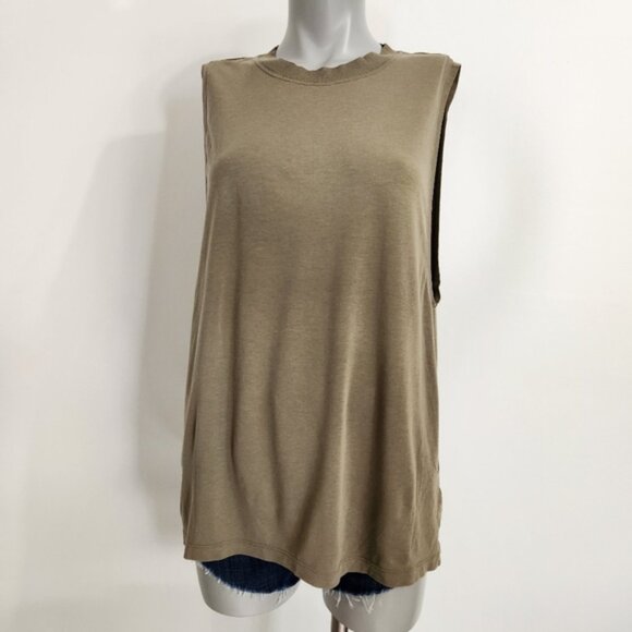 Lucky Brand Neutral Floral Button Front Tie Waist Short Sleeve Size L - Picture 2 of 10